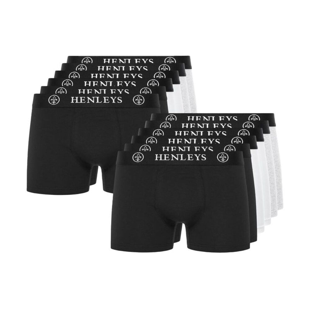 Henleys Mens Century Boxer Shorts (Pack of 12) / Multicolored